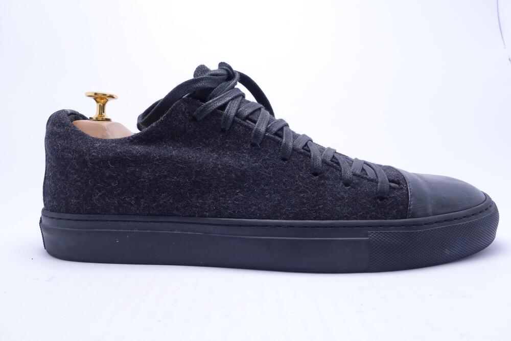 John Varvatos 315 Sneakers Shoes Mens Size 10 Black Wool Low Top Made Portugal